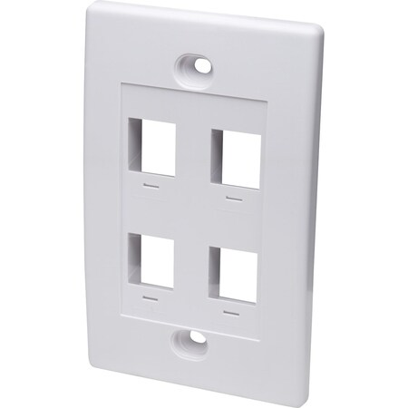 Intellinet Network Solutions 4 Outlet White Wall Plate 163316